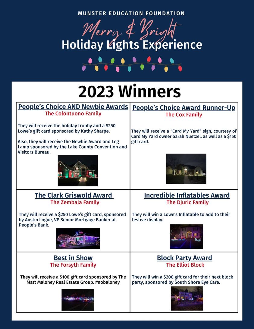 Merry and Bright Holiday Lights Winners 2024