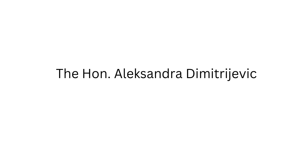 The Hon. Aleksandra Dimitrijevic (2)